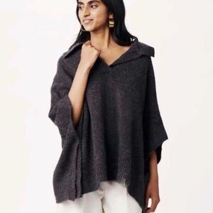 MERSEA Cambridge Collar Mohair Poncho